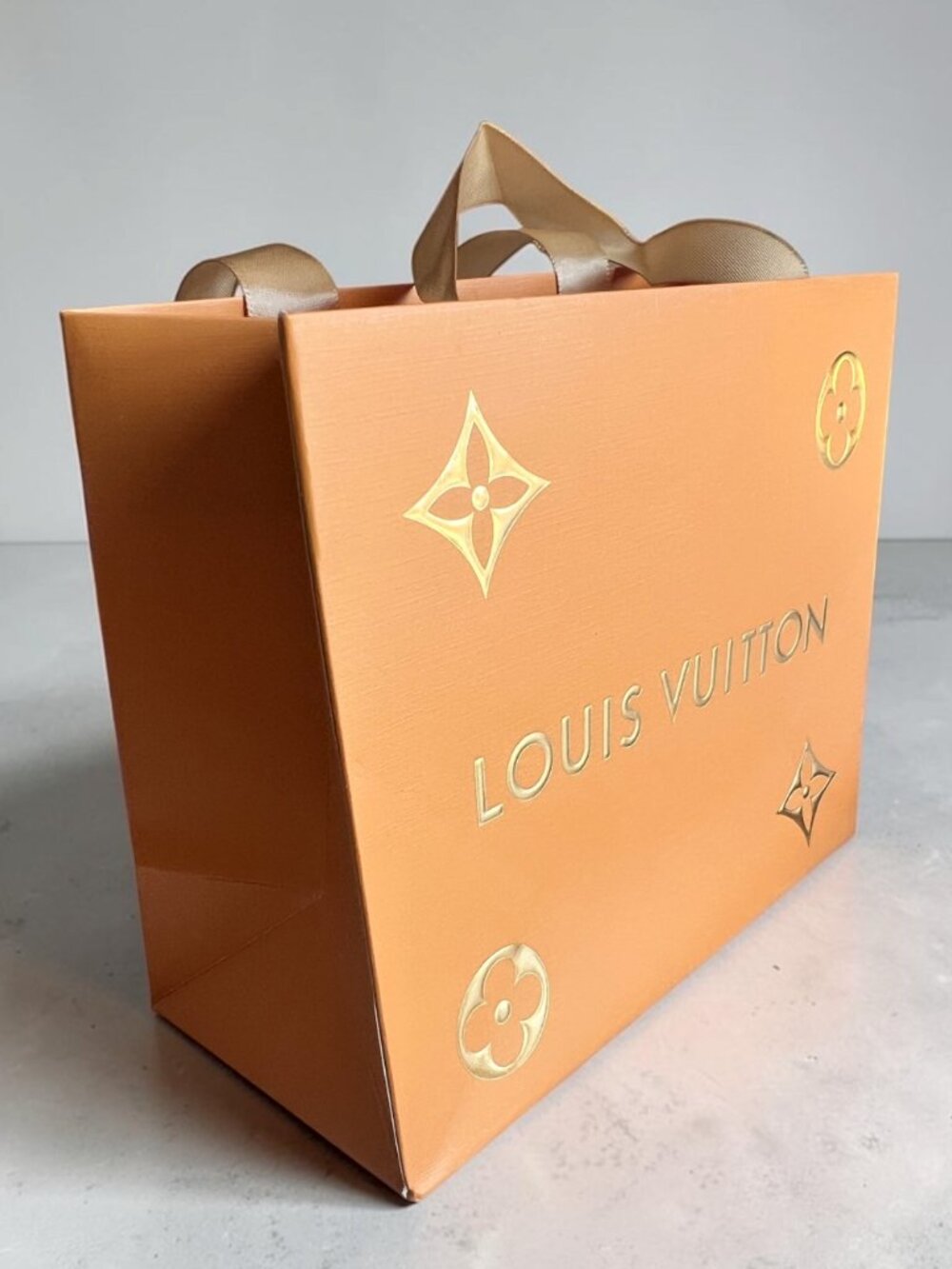 LOUIS VUITTON Gold Gift Bag with ribbon (LVXX002) - Picture 4 of 6